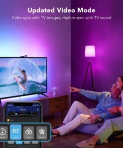 Govee Envisual TV LED Backlight with Camera, RGBIC Wi-Fi TV Backlights for 55-65 inch TVs, Works with Alexa & Google Assistant, App Control, Music Sync Lights, H6199 16 71AzAQ3XZiL
