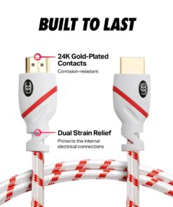 Alternative view of Ultra Clarity Cables HDMI Cable 25 ft [2Pack], High Peed Hdmi Cables with Braided Nylon & Gold Connectors, 4K @ 60Hz, Ultra HD, 2K, 1080P, ARC & CL3 Rated for Laptop, Monitor, PS5, PS4, Xbox One, TV 25FT -2Pack