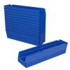 Akro-Mils 30128 Plastic Containers for Organizing and Storage Bins for Closet, Kitchen Cabinet, or Pantry Organization, 18-Inch x 4-Inch x 4-Inch, Blue, 12-Pack Bin Box