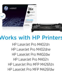 Alternative view of HP 26X Black High-yield Toner Cartridge | Works with HP LaserJet Pro M402 Series, HP LaserJet Pro MFP M426 Series | CF226X