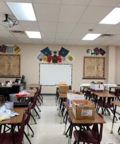 Fadeless Bulletin Board Paper, Fade-Resistant Paper for Classroom Decor, 48” x 50’, Weathered Wood, 1 Roll 4-Feet by 50-Feet 31 71B02cL tL