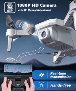 Holy Stone Drone with Camera for Adults, HS430 FPV HD 1080P Video Aircraft for Beginner, Foldable Hobby RC Quadcopter,Toys Gifts with Circle Fly, Throw to Go, 3 Batteries 39 Mins Long Flight Time Grey 21 71B0Dnq7RVL
