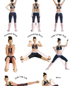 SISYAMA Core Cross Workout Pilates Reformer Exercise Resistance Cords Loop Tube Bands 8 71B2soXAB L