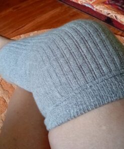 SENIOR ICARE Knee Warmers, Elastic Cotton Knee Sleeves - For Women, Men, Circulation Improvement and Joint Pain Relief for Arthritis Knees, Knitted Binchotan Charcoal Yarn, One Pair, Made in Japan 24 71B3FdtO3cL