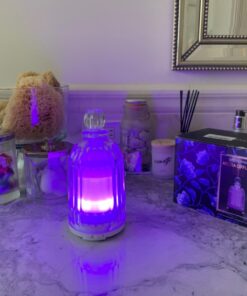 DOUDING Glass Essential Oil Diffuser Humidifier, Ultrasonic Aromatherapy Diffuser Cool Mist with Auto Shut-Off, 7 Colors Adjustable Diffuser for Home, Bedroom, Office, Yoga, 120ml(White Base) White Base 49 71B3bbEJDIL