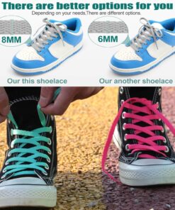 DELELE 2 Pair Flat Shoe laces 5/16" Wide Shoelaces for Athletic Running Sneakers Shoes Boot Strings 55 inch (140CM) 06 Light Gray 14 71B3i QQYL