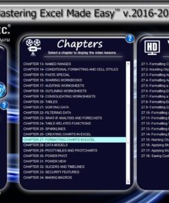 Alternative view of TEACHUCOMP Video Training Tutorial for Microsoft Excel 2016 DVD-ROM Course and PDF Manual
