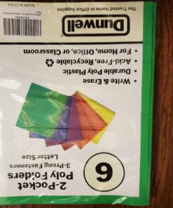 Colored 3-Prong Plastic Folders with Pockets (6 Pack, Assorted Colors), Folders with Labels, 2-Pocket School Folders , Pocket Folders with Fasteners, Tear-Resistant, Acid Free 6 Vibrant 6 Pack 20 71B4E0QiAhL