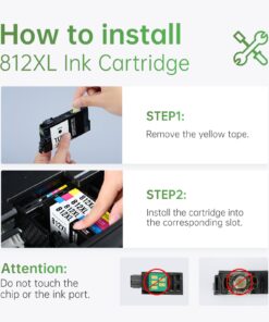 LEMERO 812 XL 812 812XL Ink Cartridge Remanufactured Ink Cartridge Replacement for Epson 812XL Ink Cartridges Combo Pack for Epson Workforce Pro WF-7840 WF-7820 WF-7310 EC-C7000 Printer (4 Pack, BCMY) 12 71B4V6PBteL