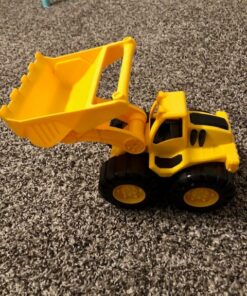 Amazon Basics Toy Construction Vehicle Set, Dump Truck and Bulldozer, Indoor/Outdoor, 10-Inch, Pack of 2, Yellow, 10.25" x 12" x 5.75" 73 71B4ZwDzqJL
