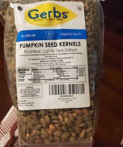 GERBS Lightly Sea Salted Pumpkin Seed Kernels 2 LB. Resealable Bag, Top 14 Allergy Free Foods, Protein & Magnesium Packed Superfood Snack, Non GMO, No Preservatives, Gluten & Peanut Free, Vegan, Keto, Shelled Pepitas grown in Canada Light sea salt 28 71B4s aszqL