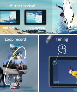 MOUNTDOG Action Camera Underwater Waterproof 30M Camera with 2" LCD Wide Angle View Sports Action Camera with 10M WiFi Wireless Control and Portable Camera Bag Black 12 71B4weBIRrL