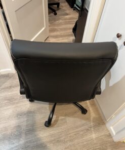 BestEra Office Chair, Executive Leather Chair Home Office Desk Chairs, Ergonomic Computer Desk Chair with Adjustable Flip-Up Arms, Lumber Support Swivel Task Chair with Rocking Function (Black) Black 38 71B5Jx8hFDL