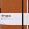 Thick Classic Notebook with Pen Loop - Lemome A5 College Ruled Hardcover Writing Notebook with Pocket + Page Dividers Gifts, Banded, Large, 180 Pages, 8.4 x 5.7 in Brown 11 71B5QLCcj5L