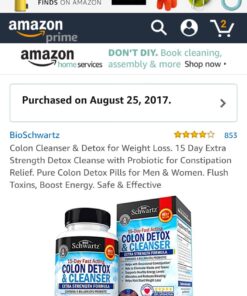 Colon Cleanser and Detox for Weight Loss & Digestive Support - 15 Day Fast-Acting Extra Strength Cleanse with Probiotic Fiber Plus Noni for Constipation Relief & Bloating Support, Non-GMO, 45 Count 23 71B5YVp1Q5L