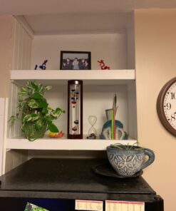 Galileo Glass Thermometer | 14.5-Inches Tall with Cherry Wood Frame | Law of Physics | Indoor Room Temperature for Home House Office Desk Counter Tabletop | Holiday Gift Present 18 71B5rlfaAGL