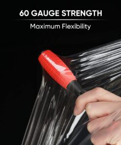 TICONN Stretch Wrap Stretch Film Roll, 1000ft 60 Gauge Industrial Strength 15 inch Wide Clear Plastic Wrap with Handles for Pallet Wrapping Shipping Moving(1pk) 1 11 71B5zEZN2uL