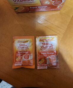 Emergen-C 1000mg Vitamin C Powder for Daily Immune Support Caffeine Free Vitamin C Supplements with Zinc and Manganese, B Vitamins and Electrolytes, Super Orange Flavor - 30 Count 30 Count (Pack of 1) 42 71B68Oi8 mL