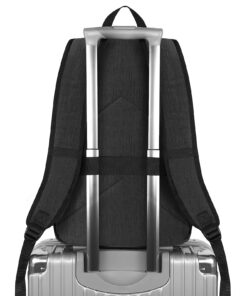 Business Travel Laptop Backpack, Anti Theft Slim Laptop Bag with USB Charging Port for Men and Women, Water Resistant Computer Bag Fits 15.6 Inch Laptop and Notebook (Black) Black 29 71B69Bi5iL