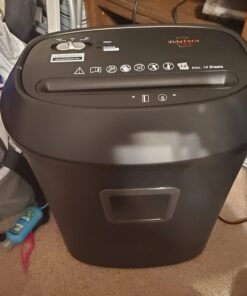 Paper Shredder,VidaTeco 14-Sheet Cross-Cut Shredder with US Patented Cutter,Also Shreds Card/CD,Heavy Duty Paper Shredder for Home Office,Durable&Fast with Jam Proof System,6.6-Gallon Basket (ETL) Cross Cut 14-Sheet 40 71B6XW3KEL