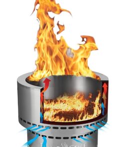 Portable Smokeless Wood Pellet Firepit - Flame Genie FG-16 Portable Fire Pit, Smoke-Free Wood Pellet Fire Pit, USA Made, Smokeless Fire Pits for Outside, 13.5" Diameter, Smokeless Firepit, Black 32 71B7KT0xA L