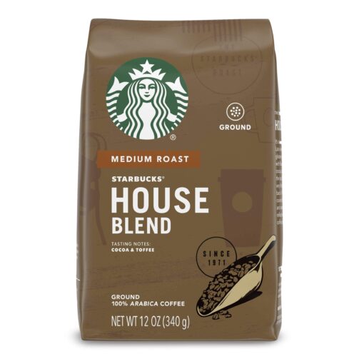 Starbucks Medium House Blend Ground Coffee 12oz 12 Ounce