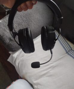 Acinaci Wireless Gaming Headset with Detachable Noise Cancelling Microphone, 2.4G Bluetooth - USB - 3.5mm Wired Jack 3 Modes Wireless Gaming Headphones for PC, PS4, PS5, Mac, Switch, Phone, Tablet Black 48 71B7o0nFz6L