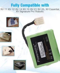 Powerextra 7.2V 4000mAh Battery Compatible with Neato XV-11 XV-12 XV-14 XV-15 XV-21 XV-25, XV Essential, XV Signature Pro Robotic Vacuum Cleaners Replacement Neato Battery 945-0005 205-0001 ( 2 Pack ) 18 71B875kCH L
