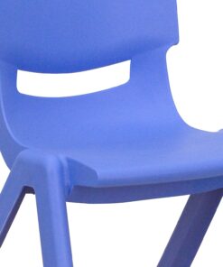 Flash Furniture Whitney 10 Pack Blue Plastic Stackable School Chair with 10.5'' Seat Height Set of 10 15 71B91neLEL