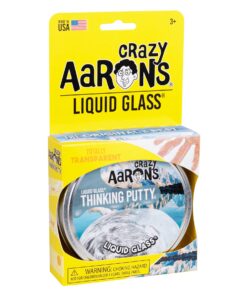 Crazy Aaron's Liquid Glass Thinking Putty 4 Inch Tin (3.2 oz) - See-Through Putty, Soft Texture - Never Dries Out 35 71B9x845omL