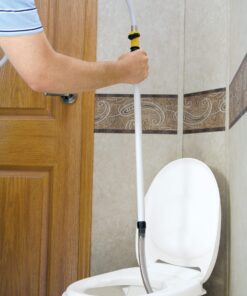 Camco Camper/RV Holding Tank Swivel Stik Rinser | Features Powerful Rotary Cleaning Action & 34-Inches of Flexible Reach | Equipped with 1/4 Turn Shutoff Valve & Ergonomic Easy Grip Handle (40074) Flexible Swivel Stik Tank Rinser Standard Packaging 11 71BADax8 zL