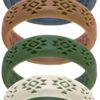 KAUAI Silicone Rings for Men & Women. AZTEC Style. Leading Brand for Quality & Comfort in Wedding Bands. Men's Active Workout Silicon Rubber Rings. Classic Solid Band 9 -9.5 AZTEC: Charcoal, Bamboo, Paradise Green, Cream 32 71BAEUznABL