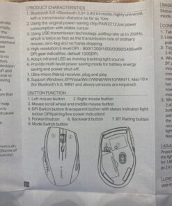 E-YOOSO Bluetooth Wireless Mouse, 3 Modes Bluetooth 5.0 & 3.0 Mouse 2.4GHz Ergonomic Wireless Optical Mouse with USB Nano Receiver, 5 Adjustable DPI Levels, 6 Buttons for Laptop, MacBook, iPad, PC Black(Bluetooth+Wireless) 56 71BAN0oIX2L