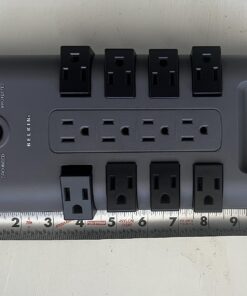 Belkin Surge Protector Power Strip w/ 8 Rotating & 4 Standard Outlets - 8ft Sturdy Extension Cord w/ Flat Pivot Plug for Home, Office, Travel, Desktop & Charging Brick - 4320 Joules of Protection 1 Pack 42 71BBKFLpLjL