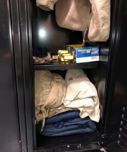 LockerMate Adjust-A-Shelf Locker Shelf, Easy to Use, Extends to Fit Your Locker, Black 1 Pack 26 71BCINKEovL