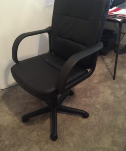Flash Furniture Rider Mid-Back Black LeatherSoft Swivel Task Office Chair with Arms 31 71BCLVKvOPL