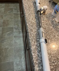 Electric Spin Scrubber, Cordless Power Brush Floor Scrubber with Adjustable Extension Arm and 4 Replaceable Bathroom Cleaning Brush Heads, Ideal for Tub, Tile, and Floor Cleaning White 47 71BCbdVarL