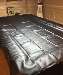 Iszy Billiards Pool Table Cover - Billiard Table Covers for 8 Foot Tables w/ Cotton Backing and Heavy Duty Vinyl - Pool Table Covers for Pets 8FT/Black 33 71BCymiPm5L