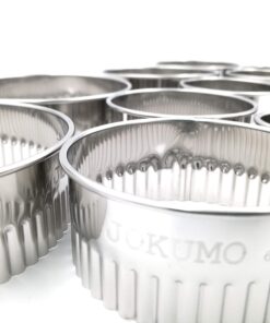 JOKUMO 11 Piece Graduated Sizes Fluted Edge Round Pastry/Cookie Cutter Set Heavy Duty 18/8 304 Stainless Steel – Metal Engrave Size –Tin Storage Box for Scones, Pastries, Baking, Desserts, Muffins, 11 Pcs Fluted Edge Round Cutter Set 9 71BFJ3ilxL