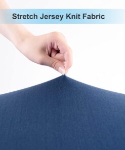 TILLYOU Mini Crib Fitted Sheets 2 Pack - Soft Jersey Knit Microfiber Playpen Bedding Sheet for Baby, Portable Mini Pack n Play Sheet, Machine Washable, 38'' x 24'',Light Gray & Navy Blue 2-pack Light Gray & Navy Blue mini crib sheet 14 71BGVY1lCNL