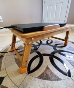 Laptop Desk Nnewvante Adjustable Bed Desk Table Bamboo with USB Fan Foldable Bed Tray w' Drawer 21.6" with Fan 60 71BGXvYs L