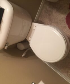 MAYFAIR 848SLOWB 000 Toilet Seat will Slow Close, Never Loosen and Easily Remove, ROUND, Durable Enameled Wood, White 42 71BGeKQH7oL