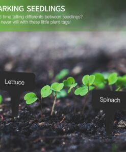 Prudance® 50pcs T Tag Plant Markers - Premium Nursery Garden Labels - Black 23 71BGkj8bgnL