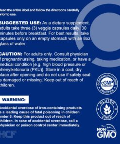 HCF Happy, Calm & Focused - Natural Nootropic Focus Supplement - Boost Concentration, Enhance Focus, Natural Calm Aid & Stress Relief - 90 Capsules for Men & Women - Caffeine-Free Brain Supplement 90 Count (Pack of 1) 30 71BIOtbKAiL