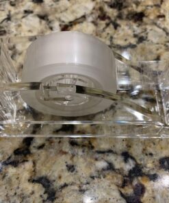 2-Piece Acrylic Tape Dispenser Desk Set - Durable, Stylish, and Versatile for Home, Office, or School - Fits Standard, Large, and Extra Large Tape Rolls - Desktop Convenience for Easy Organizing transparent 52 71BIeaPtsHL