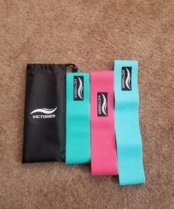 Victorem Resistance Hip Booty Bands Set - Fabric Bands for Glutes and Legs Exercise - with Digital Workout Guide Sky Blue, Pink, Mint 33 71BIoQoIheL