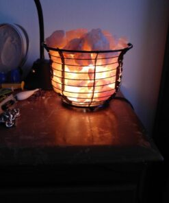 Himalayan Pink Salt Lamp Basket with Cord & Bulb Ca Sls-wm-basket@ 23 71BJ1Vz0NEL