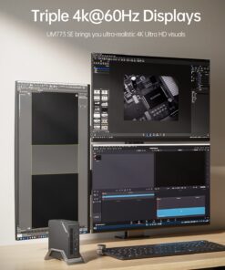 MINISFORUM Venus Series UM773 Lite Mini PC AMD Ryzen 7 7735HS up to 4.75GHz 32GB DDR5 512GB PCIe4.0 SSD AMD Radeon 680M Mini Computer, 2 x HDMI,1x USB4,5X USB Ports,WiFi 6,BT5. 2 UM773 Lite-32GB/512GB 17 71BJ5EYj1iL