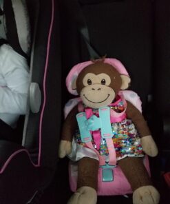 Casdon Baby Huggles Toys - Pink Booster Seat - Car Seat For Dolls with Adjustable Headrest & Buckles - Fits Dolls Sizes Up to 14" - Suitable for Preschool Toys - Playset for Children Aged 3+ 41 71BJA0NhmnL