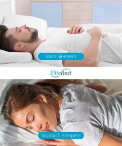 Elite Rest Slim Sleeper - Thin Latex Pillow, a Thin and Low Profile Pillow for Sleeping, Flat Pillow Design is Great for Stomach Sleepers, Thin Bed Pillow Measuring 2.75 inches 15 71BKUSBcz1L